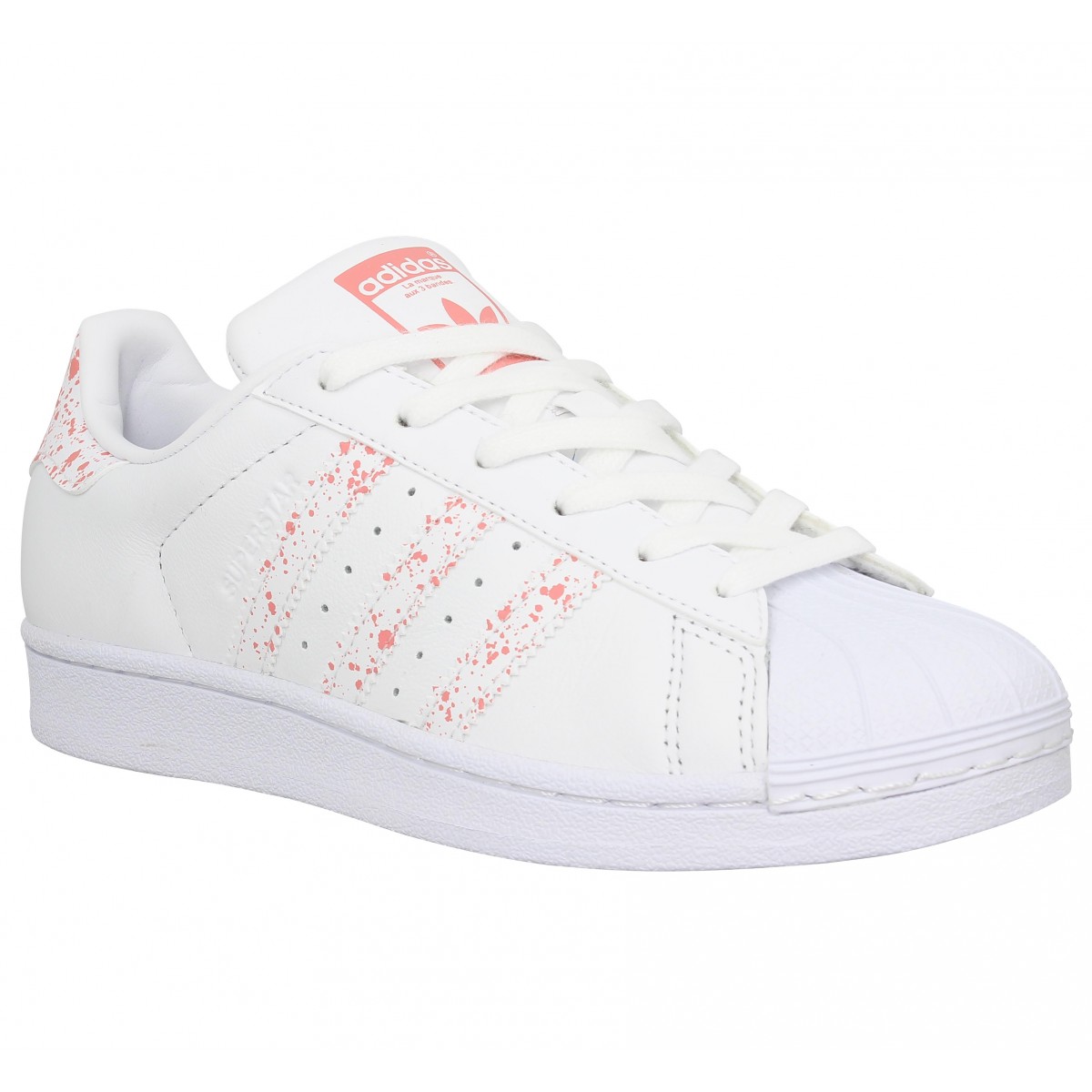 adidas blanche et rose femme