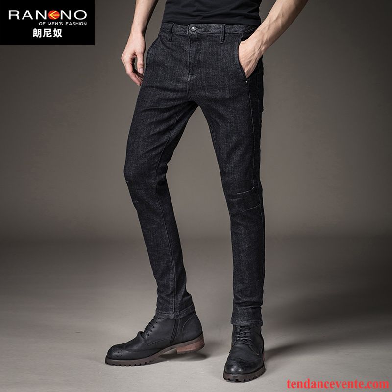 Un rétro pour le jeans slim taille haute homme pas cher Rose daadd.fr