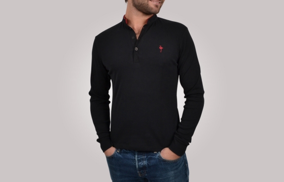 Un rétro pour le polo manche longue rouge Rose - daadd.fr